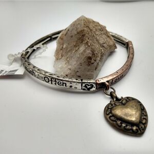 Laugh often copper antique‎ style bracelet